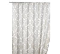 WENKO 20048100 Anti-mould shower curtain Baroque - anti-bacterial, washable, Polyester, 200 x 180 cm, Beige