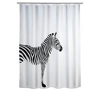 WENKO 20051100 Antimould shower curtain Wild antibacterial, washable, Plastic Polyester, White