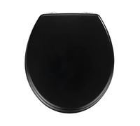 WENKO Prima Matt Black Standard Close Toilet Seat 20077100