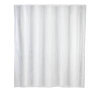 WENKO 20151100 Anti-mould shower curtain single-colour White - anti-bacterial, washable, Polyester, 200 x 180 cm, White