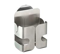 WENKO 2020040100 TurboLoc sponge holder fixing without drilling, Metal Stainless steel, 8.1 x 11 x 5.3 cm, Silver matt