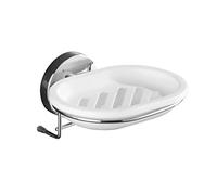 WENKO 20882100 Vacuum-Loc® soap dish Milazzo - fixing without drilling, Steel, 13 x 6 x 12 cm, Chrome
