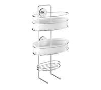 WENKO 20891100 Vacuum-Loc showering servant Milazzo - fixing without drilling, Metal - Steel, 26 x 58 x 18 cm, Chrome