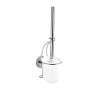 WENKO 20898100 Vacuum-Loc® wall toilet brush set Milazzo - fixing without drilling, Steel, 10 x 36.5 x 12 cm, Chrome