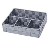WENKO 21531100 Organizer Adria Small Grey - bathroom basket, Polypropylene, 26 x 6.5 x 17 cm, Grey