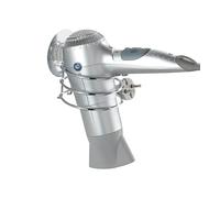 WENKO 21570100 Static-Loc® hair dryer holder Osimo - fixing without drilling, Steel, 14 x 12 x 11 cm, Chrome