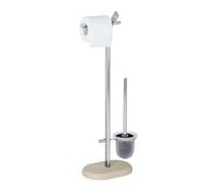 WENKO 21733100 Free standing toilet brush Puro - Steel, 29 x 72 x 15.5 cm, Chrome