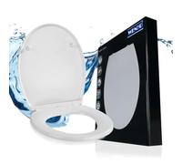 WENKO 21903100 Premium toilet seat Samos White Easy Close - soft closing mechanism, Duroplast, 37.5 x 44.5 cm, White