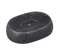 WENKO 22022100 Soap dish Puro Anthracite - Polyresin, 12.5 x 3.1 x 8.9 cm, Anthracite