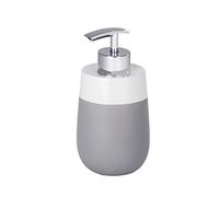 WENKO 22051100 Soap dispenser Malta Grey/White - Capacity: 0.3 l, Ceramic, 7.5 x 15 x 8 cm, Grey