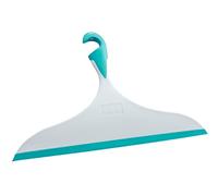 WENKO 22162100 Bathroom squeegee Loano XXL Light blue/White - for bathroom and shower, Plastic, 34 x 21 cm, Light blue
