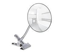 WENKO 22195100 Cosmetic mirror Clip - 5x magnification effect, 500 % magnifying effect, Steel, 15 x 27 cm, Chrome
