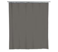 WENKO 22486100 Shower curtain Mouse Grey - waterproof, easy to clean, Polyethylene, 200 x 180 cm, Grey