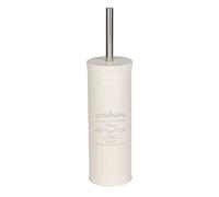WENKO 22517100 Toilet brush Home - toilet brush holder, Steel, 9 x 37.5 x 9 cm, Cream