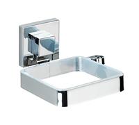 WENKO 22682100 Vacuum-Loc® hair dryer holder Quadro, Stainless steel, 14 x 7.5 x 13.5 cm, Shiny