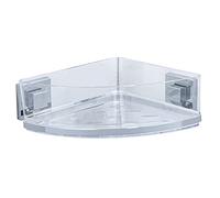 WENKO 22686100 Vacuum-Loc® corner rack Quadro, Stainless steel, 28 x 8.5 x 19.5 cm, Shiny