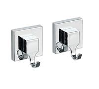 WENKO 22688100 Vacuum-Loc® wall hook Quadro, Acrylonitrile-Butadiene-Styrene (ABS), 6 x 7 x 5 cm, Shiny