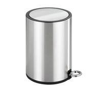 Wenko 22713100 Cosmetic Pedal Bin Monza Easy Close stainless steel glossy - cosmetic bucket, trash can with soft close, capacity 3 L, stainless steel, 18.5 x 25.5 x 24.5 cm