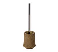 WENKO 22749100 Toilet brush Jute - toilet brush holder, Polyresin, 8.5 x 36 x 8.5 cm, Brown