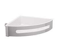 WENKO 22779100 Corner shelf Premium Plus, Stainless steel, 28.5 x 8.5 x 21 cm, Shiny