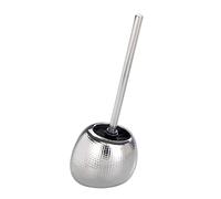 WENKO 22908100 Toilet brush Polaris Nodi Chrome - Toilet brush holder, Ceramic, 15 x 34.5 x 14.5 cm, Chrome
