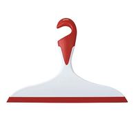 WENKO 22911100 Bathroom squeegee Loano Chilli-Red - Shower wiper, with hook, Plastic, 23 x 17 cm, Red