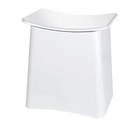 WENKO 22949100 Bath stool Wing - Laundry collector, bathroom stool with removable laundry bag Capacity: 33 l, Acrylonitrile-Butadiene-Styrene (ABS), 45 x 48 x 33 cm, White