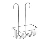 WENKO 23499100 Thermostat-shower caddy Milo - Hook-on shower rack, Stainless steel, 25 x 36 x 14 cm, Shiny