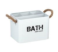 WENKO 23700100 Bathroom Box, White, 19 x 12.5 x 13 cm