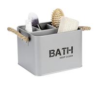 WENKO 23702100 Bathroom Box, Grey, 19 x 12.5 x 13 cm