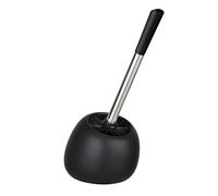 WENKO 24015100 Ceramic Toilet Brush, Black, 17 x 34.5 x 14.5 cm