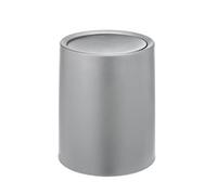WENKO 25219100 Atri Grey Top Bin with Swing Lid 6 L, Plastic, Gray
