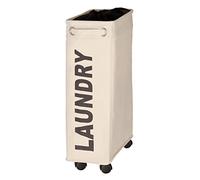 WENKO 3450113100 Laundry bin Corno Beige - laundry basket Capacity: 43 l, Polyester, 18.5 x 60 x 40 cm, Beige