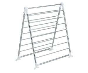 Wenko 3772020100 Bathtub Laundry Dryer Profi 11 m Drying Length, Foldable, Metal Stainless Steel, 65 x 150 x 2.5 cm, Silver matt