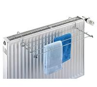 WENKO 3781010100 Radiator Clothes Dryer Chrome, Chrome Plated Metal, 57 x 7.5 x 23 cm, Silver Shiny