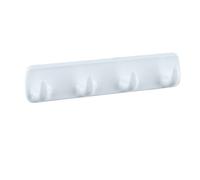 WENKO 4408010100 Hook strip White 4 hooks, Plastic, 19 x 4.5 x 2.5 cm, White