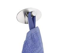WENKO 4466014100 Stripit wall hook Piceno set of 2, Metal Stainless steel, 3.6 x 2.8 x 6.5 cm, Matt