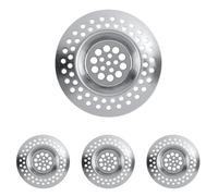 WENKO 4930302100 Sink Strainer Set of 2 7 cm Stainless Steel (Pack of 4)