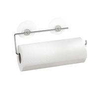 WENKO 53130100 Static-Loc® kitchen roll holder - fixing without drilling, Chrome plated metal, 8.5 x 30 cm, Silver shiny