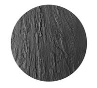 WENKO 53981100 Slate, Round Trivet for pots, Pans, Tempered Glass, Black