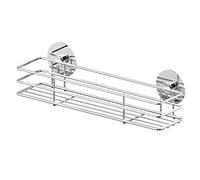 WENKO 5635100 TurboLoc spice rack fixing without drilling, Metal Metal chrome plated, 30 x 9 x 8 cm, Silver shiny