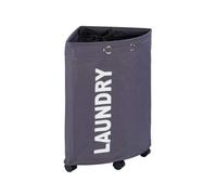 WENKO 62101100 Laundry collector Tresco Grey - laundry bin Capacity: 50 l,