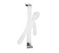 WENKO adidas Boy Door-Mounted Hook, Steel, Matt Silver, 2.5 x 8 x 15 cm