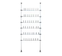 WENKO Adjustable Organizer Shoe Rack, White/Grey, 94 x 165-300 x 9 cm