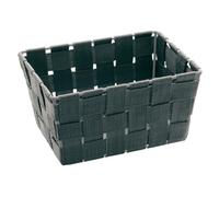 WENKO Adria Long Bathroom Mini-Basket, Polypropylene, Grey, 14 x 19 x 9 cm