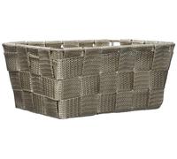WENKO Adria Long Bathroom Mini-Basket, Polypropylene, Taupe, 14 x 19 x 9 cm
