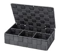 WENKO Adria Storage Basket, dark grey, 26 x 7 x 17 cm