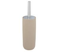 WENKO Agropoli Toilet Brush Set, Beige, Plastic, Firm yet Flexible Bristles, Includes Replaceable Brush Head, BPA-Free, 36.5 x 10 cm, 1 Count