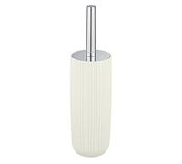 WENKO Agropoli Toilet Brush Set, Cream White, Closed Holder, Sculptural Design, BPA-Free, Hygienic Toilet Brush, Ø 10 x 36.5 cm