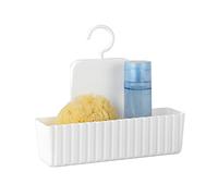 WENKO Allstar Minas Shower Caddy White - Shower Shelf, Wall Basket, Polypropylene, 25.3 x 22.5 x 8 cm, White